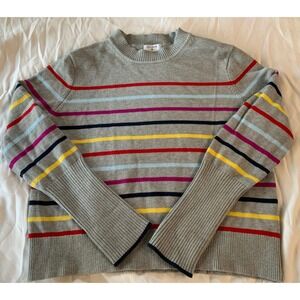 La Ligne x Target Grey Striped Cashmere Blend Sweater -Preppy Quiet Luxury-L